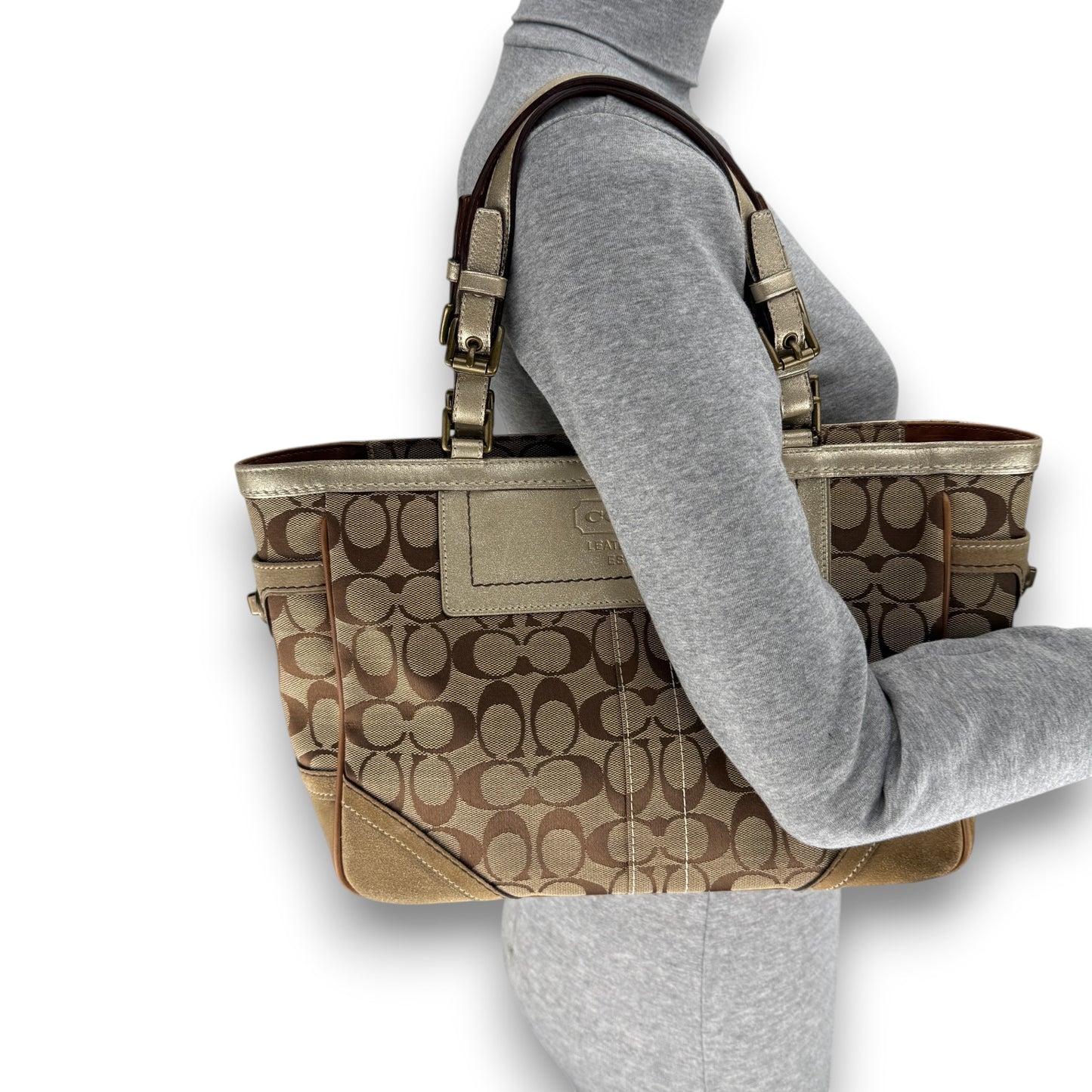 COACH SOHO PLEATED SIGNATURE TOTE 