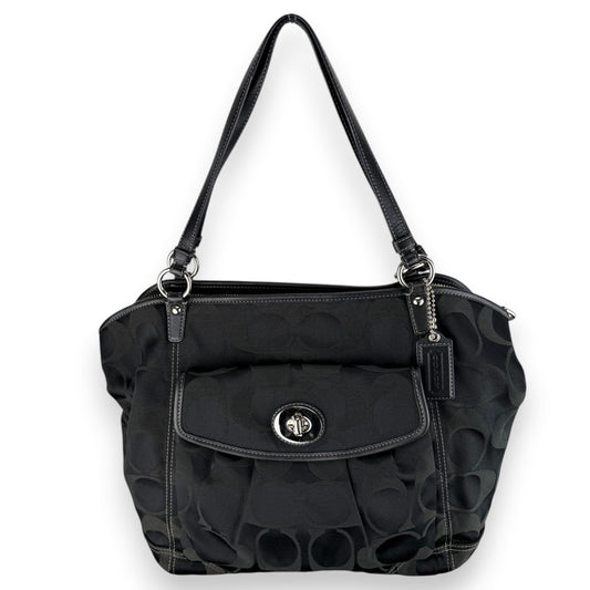 COACH SIGNATURE JACQUARD STRIPE BAG (LARGE) 