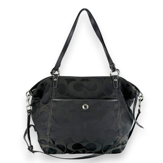 COACH SIGNATURE JACQUARD STRIPE BAG (LARGE) 