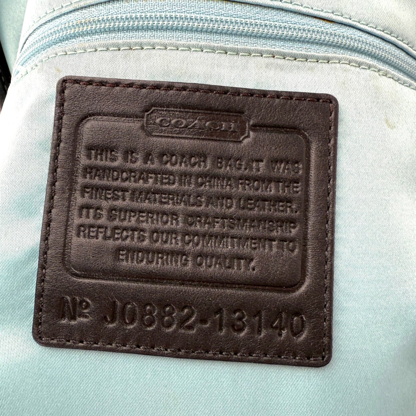COACH SIGNATURE JACQUARD STRIPE BAG (LARGE) 