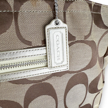 COACH SIGNATURE JACQUARD STRIPE BAG (LARGE) 