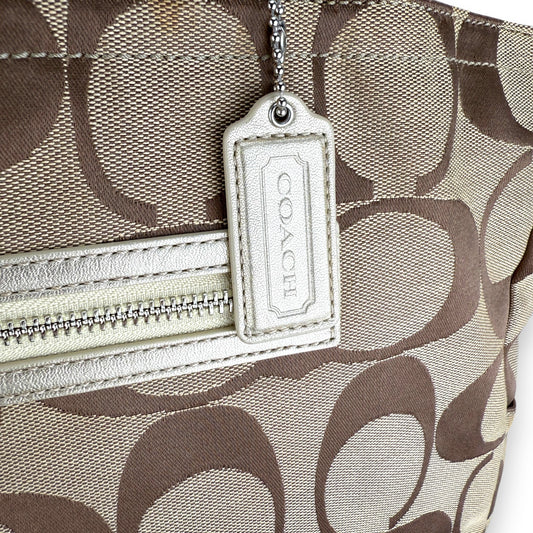 COACH SIGNATURE JACQUARD STRIPE BAG (LARGE) 