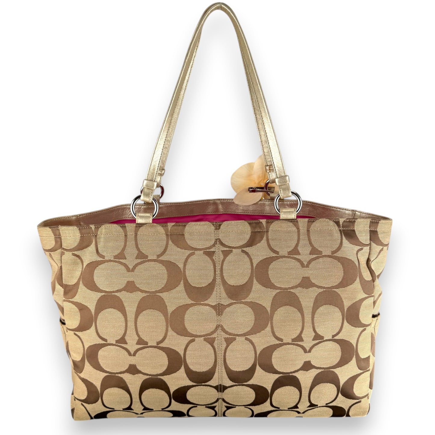 COACH SIGNATURE JACQUARD STRIPE BAG (LARGE) 