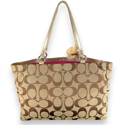 COACH SIGNATURE JACQUARD STRIPE BAG (LARGE) 