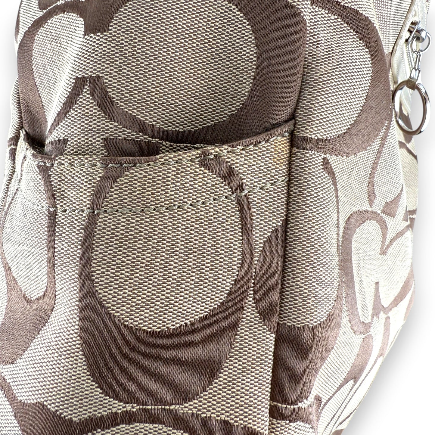 COACH SIGNATURE JACQUARD STRIPE BAG (LARGE) 