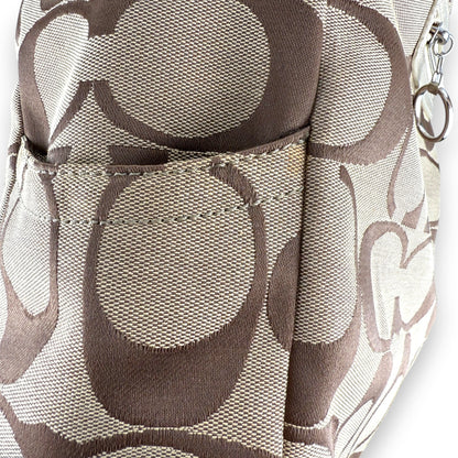 COACH SIGNATURE JACQUARD STRIPE BAG (LARGE) 