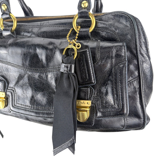 COACH POPPY PUSHLOCK SATCHEL BAG