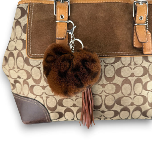 COACH SIGNATURE JACQUARD STRIPE BAG (LARGE) 