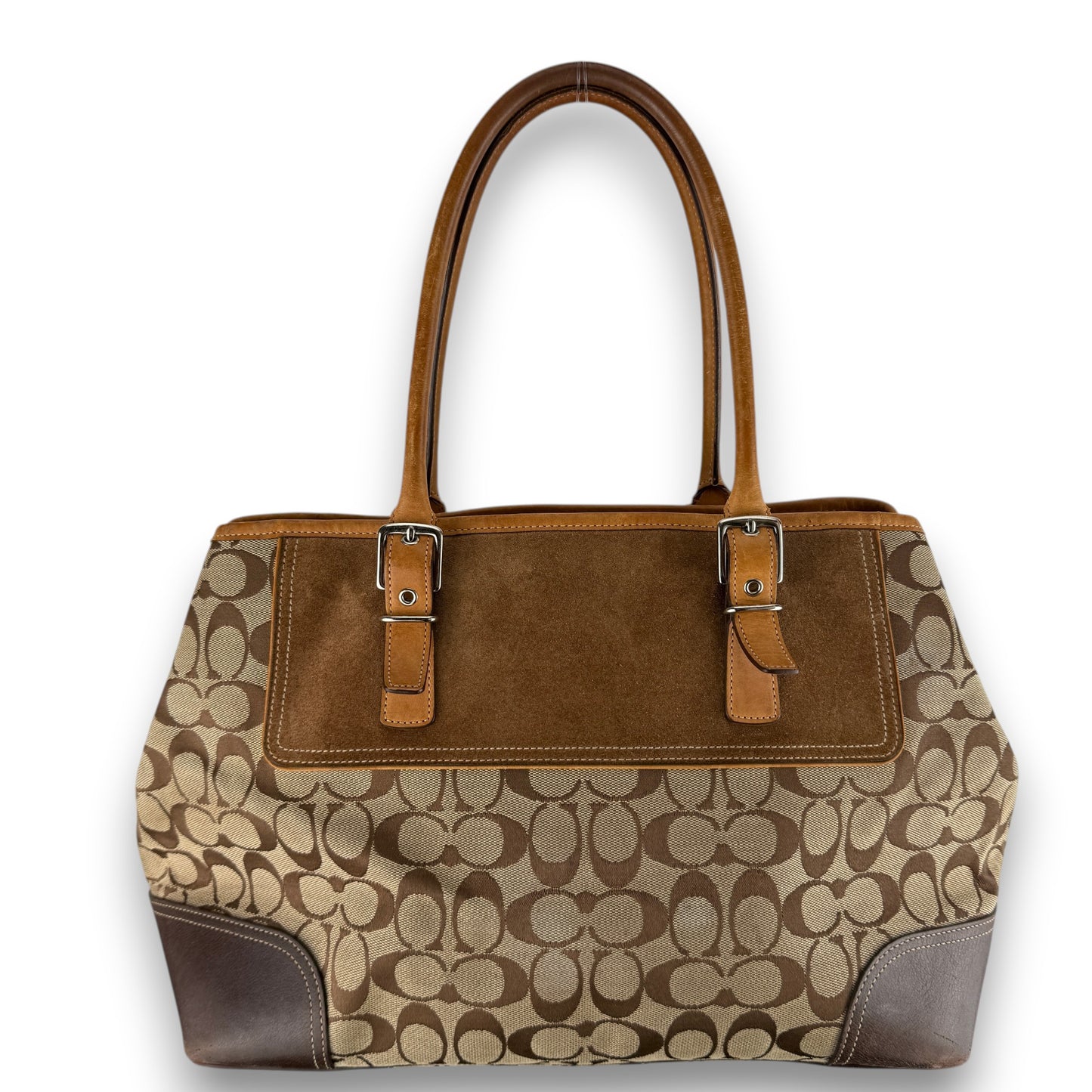 COACH SIGNATURE JACQUARD STRIPE BAG (LARGE) 