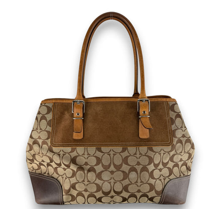 COACH SIGNATURE JACQUARD STRIPE BAG (LARGE) 