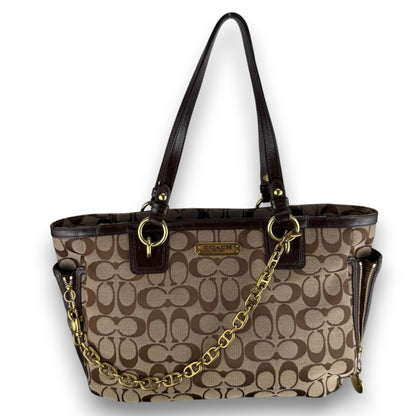 COACH SIGNATURE ZIP GALLERY TOTE BAG