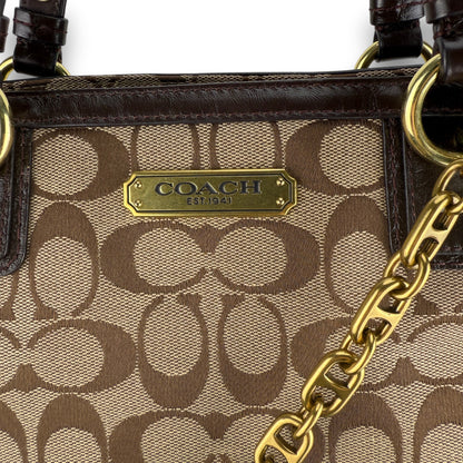 COACH SIGNATURE ZIP GALLERY TOTE BAG
