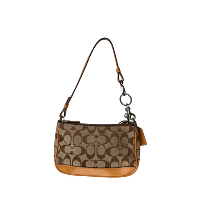 COACH SIGNATURE CANVAS BAG DARK RED 
