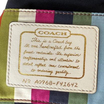 COACH SIGNATURE STRIPE MINI HOBO BAG