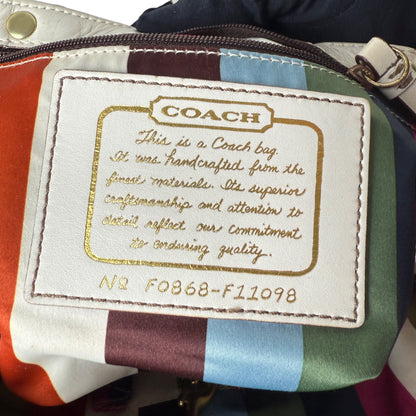 COACH SIGNATURE STRIPE TOTE BAG