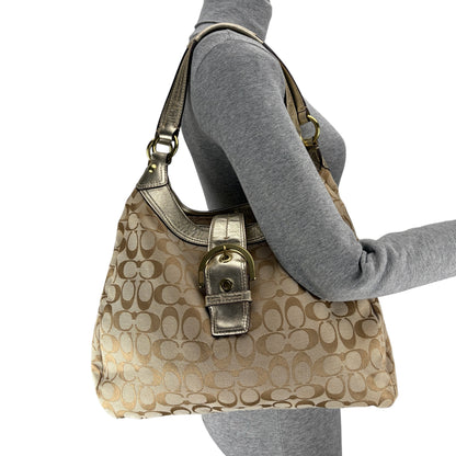 COACH SIGNATURE LYNN SOHO HOBO BAG LARGE