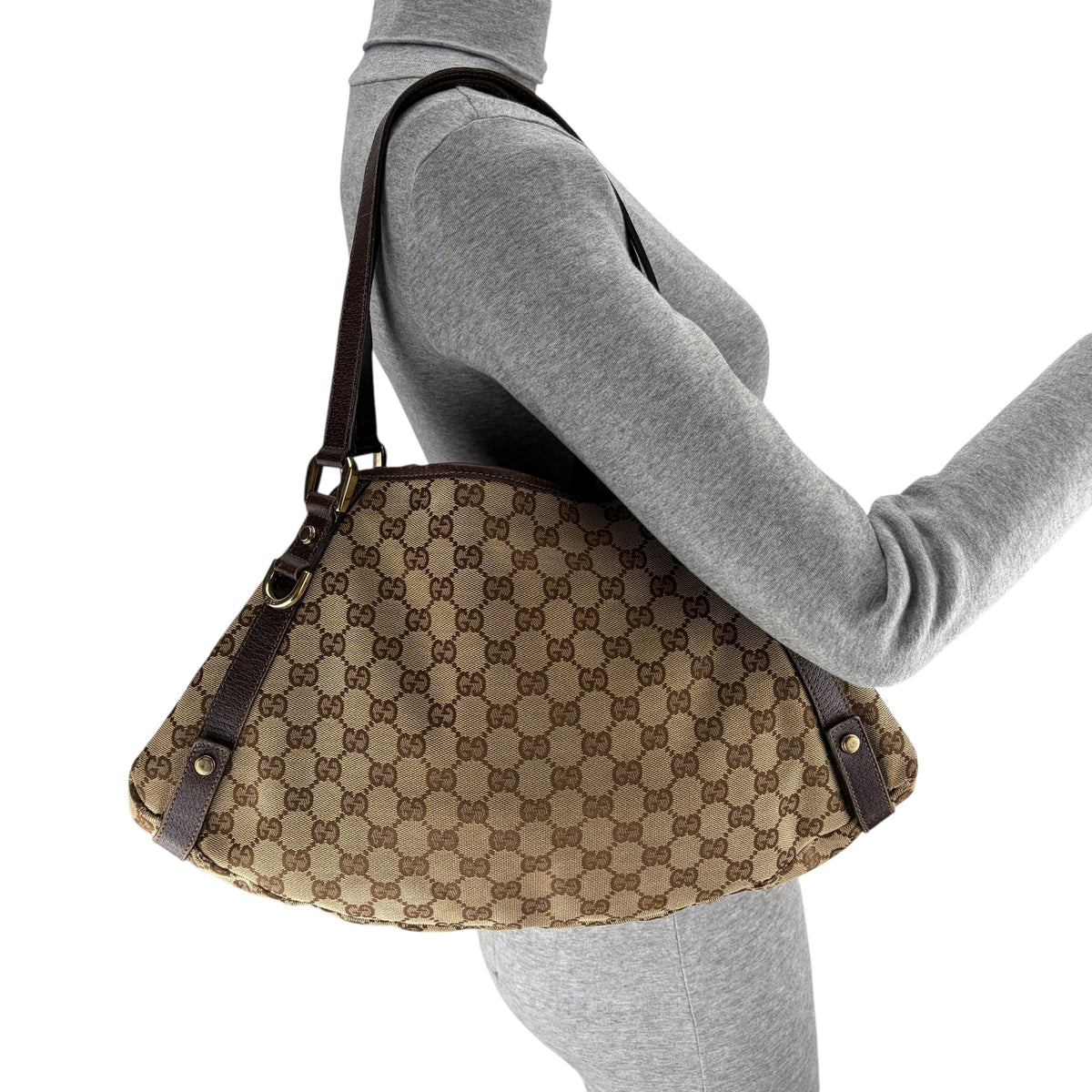 GUCCI GG CANVAS ABBEY D-RING TOTE BAG