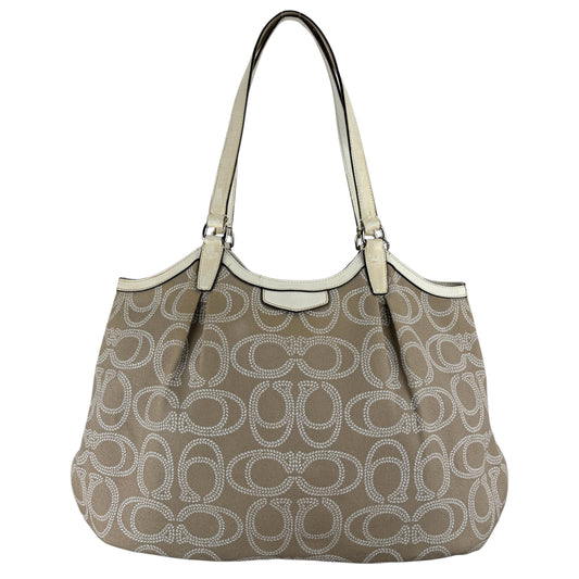 COACH SIGNATURE ROPE PRINT SHOULDER BAG