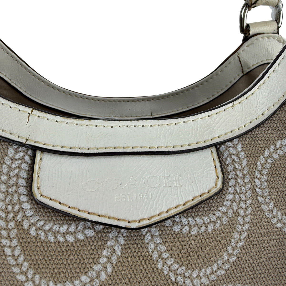 COACH SIGNATURE ROPE PRINT SHOULDER BAG
