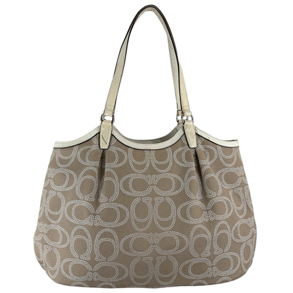 COACH SIGNATURE ROPE PRINT SHOULDER BAG