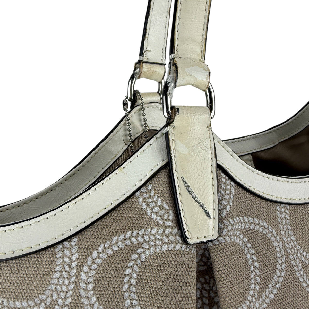 COACH SIGNATURE ROPE PRINT SHOULDER BAG
