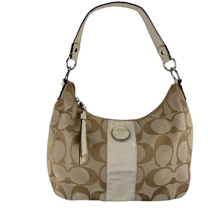 COACH SIGNATURE STRIPE 2 WAY HOBO BAG