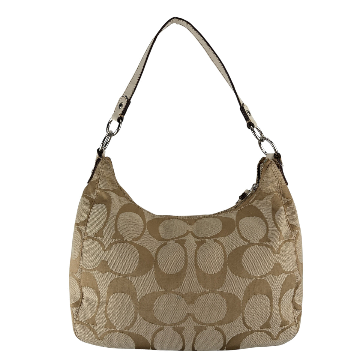 COACH SIGNATURE STRIPE 2 WAY HOBO BAG