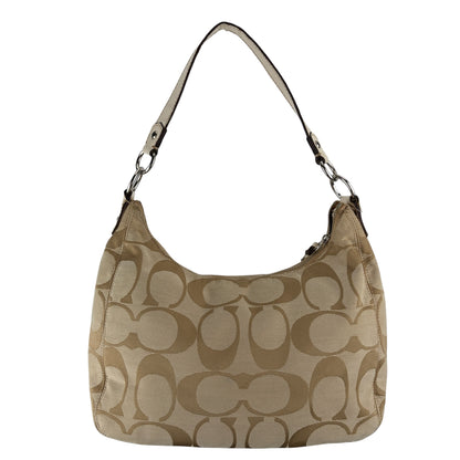 COACH SIGNATURE STRIPE 2 WAY HOBO BAG