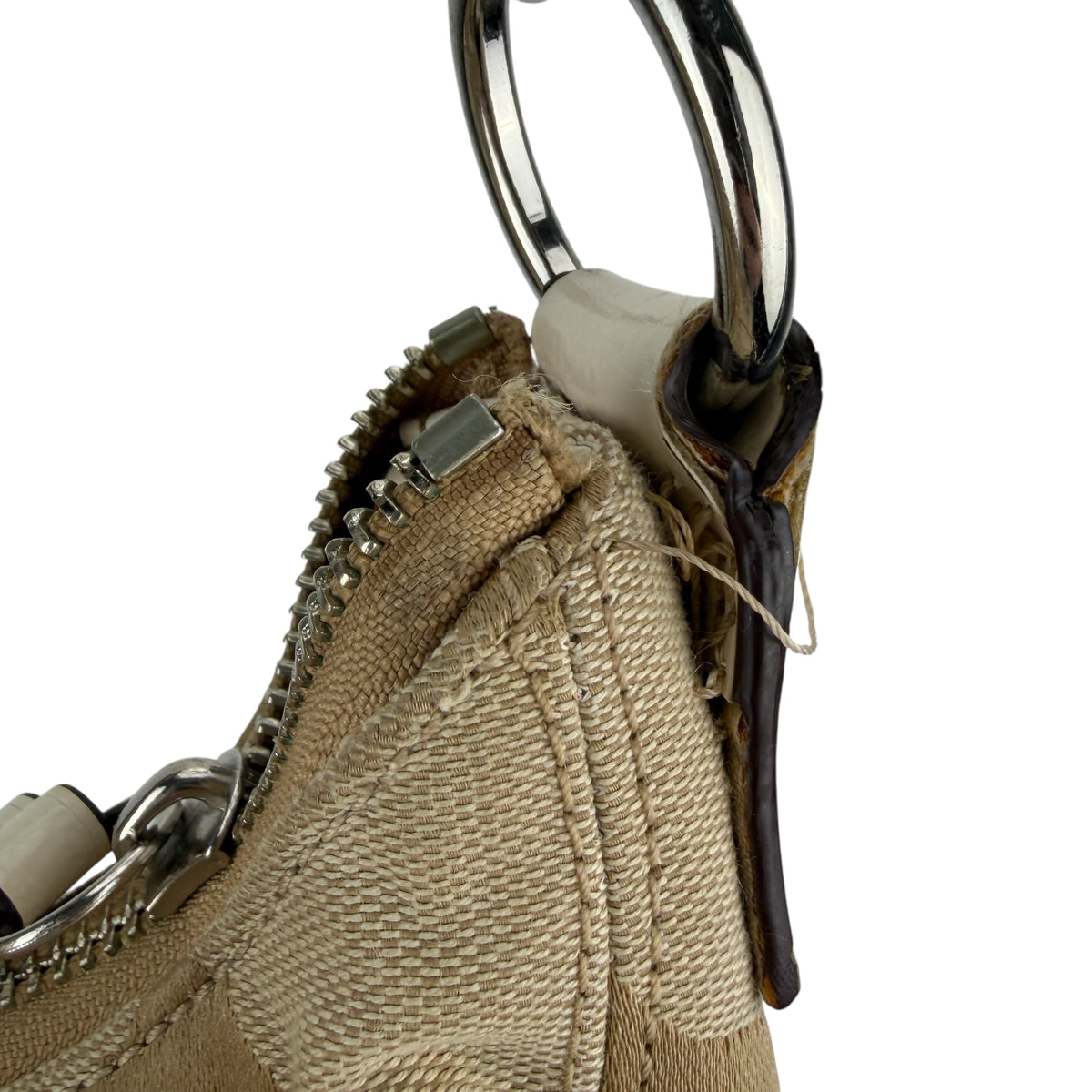 COACH SIGNATURE STRIPE 2 WAY HOBO BAG