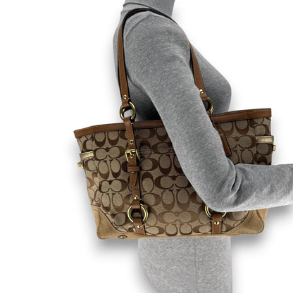 COACH SOHO PLEATED SIGNATURE TOTE 