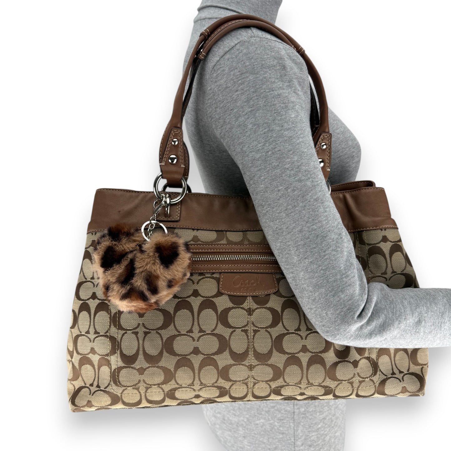 COACH SIGNATURE JACQUARD STRIPE BAG 
