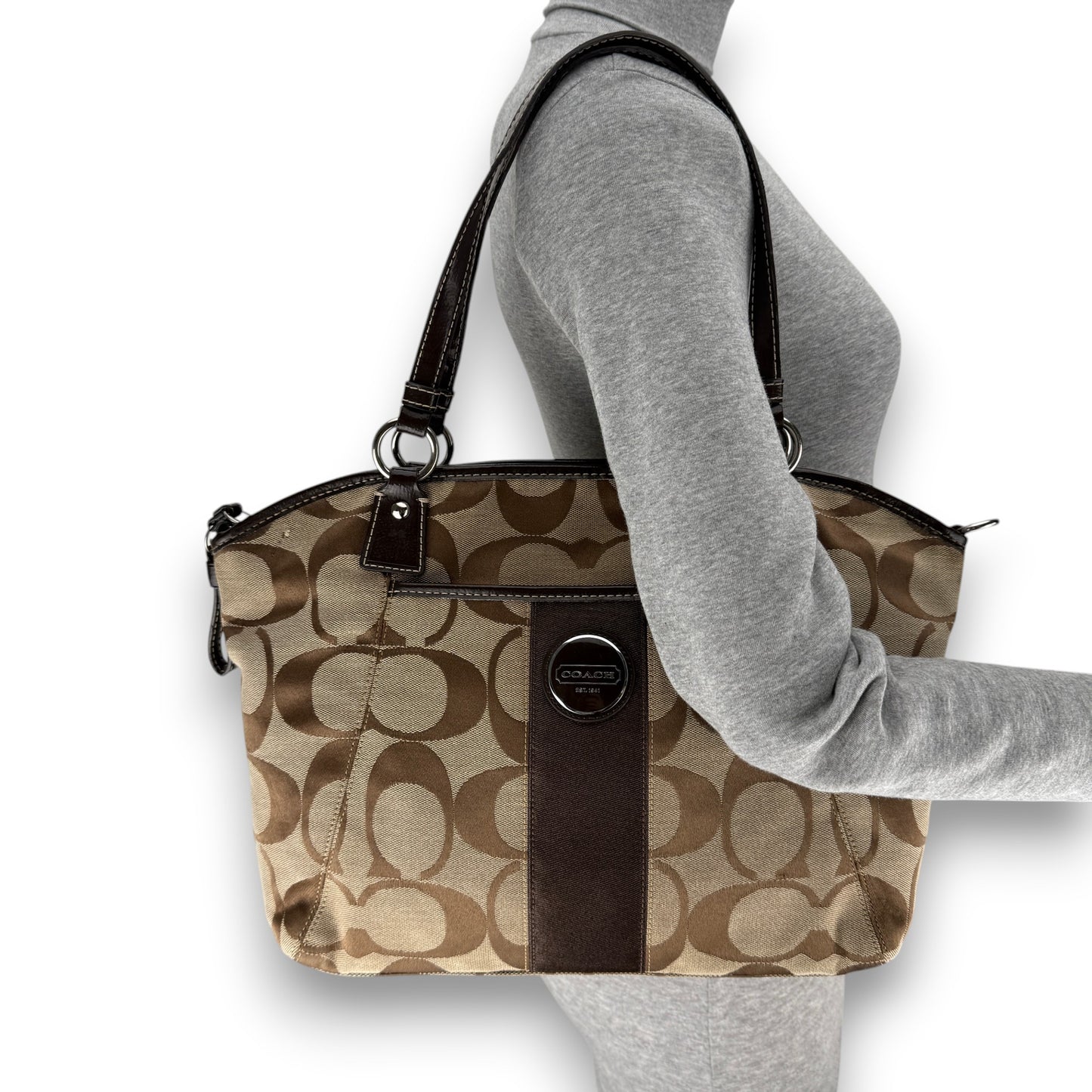 COACH SOHO PLEATED SIGNATURE TOTE 
