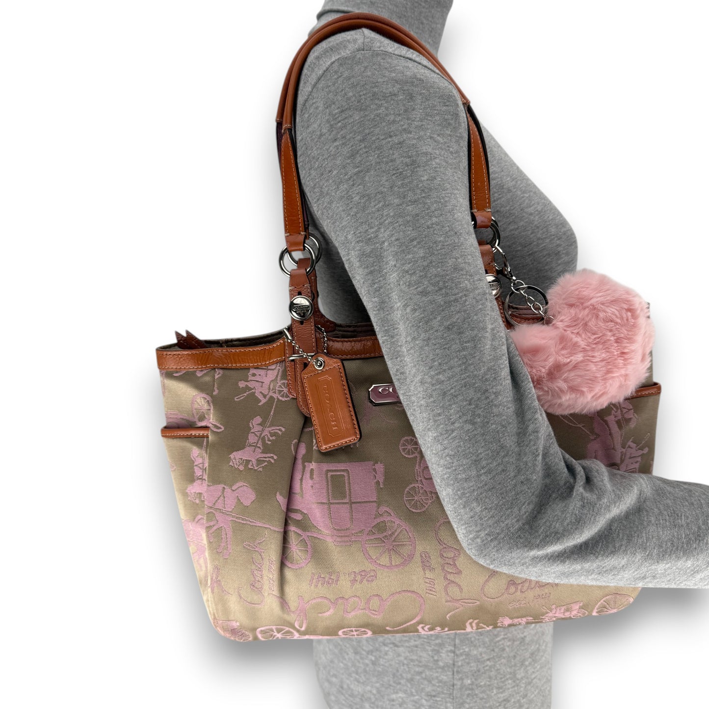 COACH SIGNATURE GALLERY TOTE SHOULDER BAG 