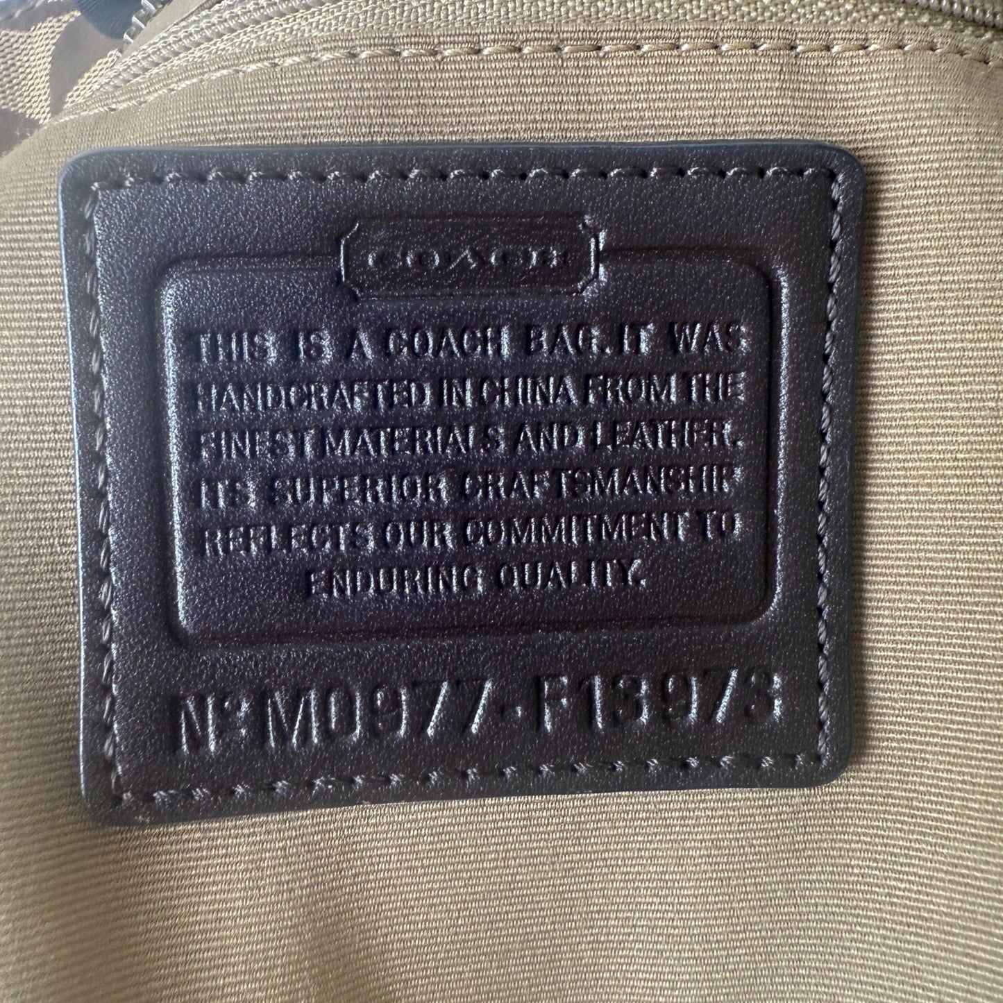 COACH SIGNATURE HAMPTON TURNLOCK TOTE BAG