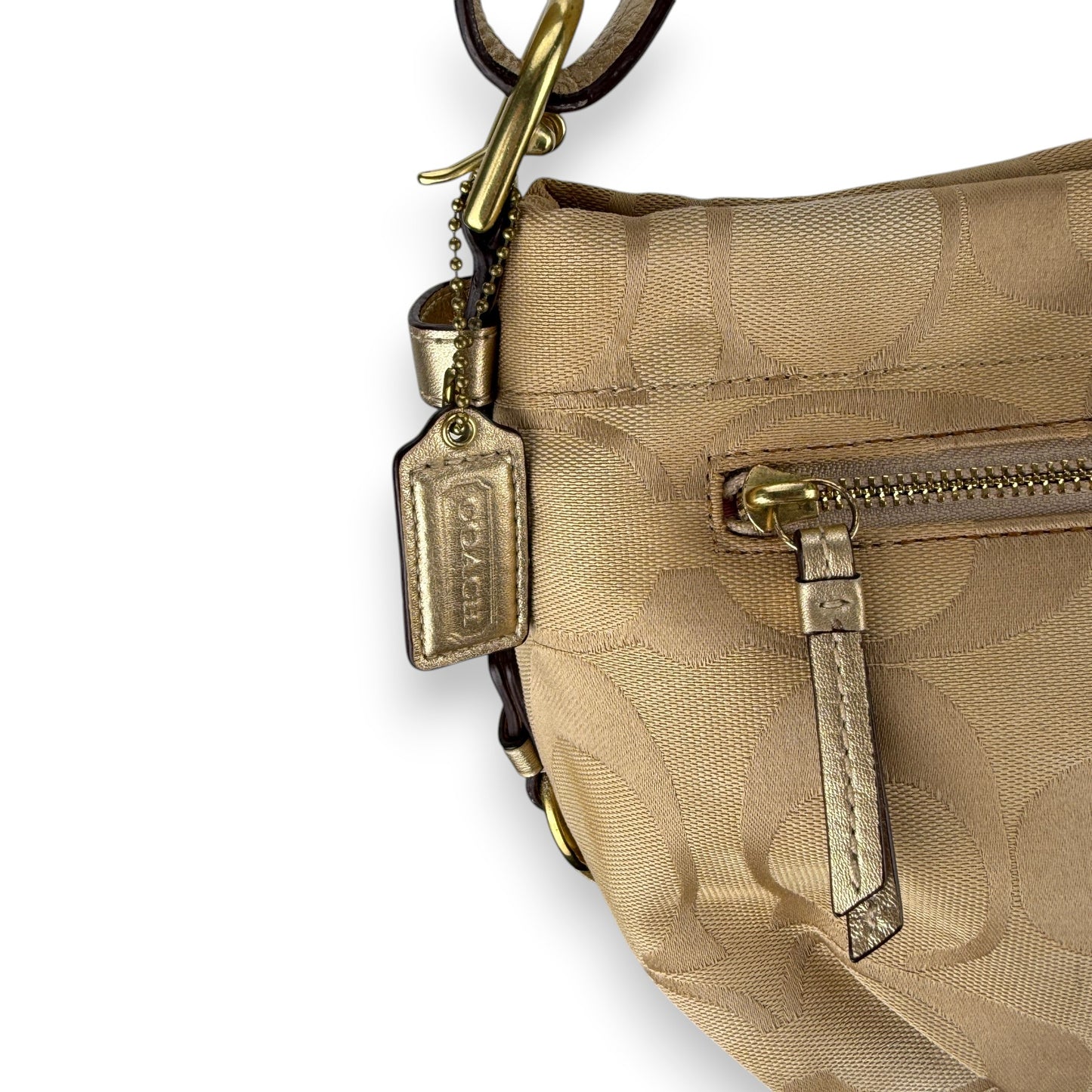 COACH SIGNATURE CANVAS BAG DARK RED 