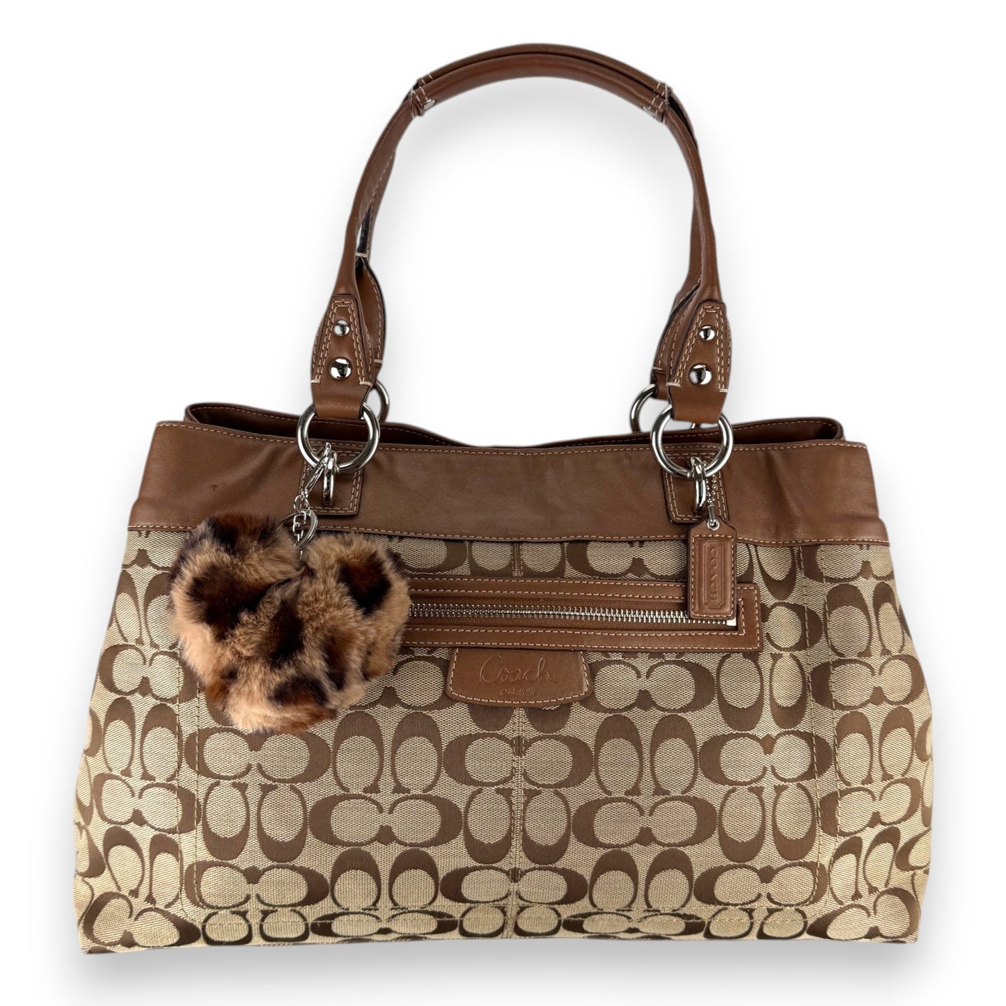 COACH SIGNATURE JACQUARD STRIPE BAG 