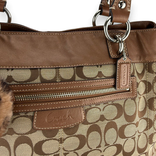 COACH SIGNATURE JACQUARD STRIPE BAG 
