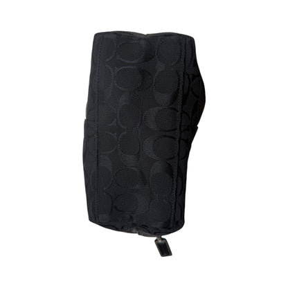 COACH SIGNATURE STRIPE BLACK MINI HOBO BAG