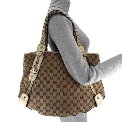 GUCCI GG PELHAM BRAIDED SHOULDER BAG