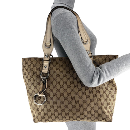 GUCCI GG CANVAS ICON BIT TOTE BAG