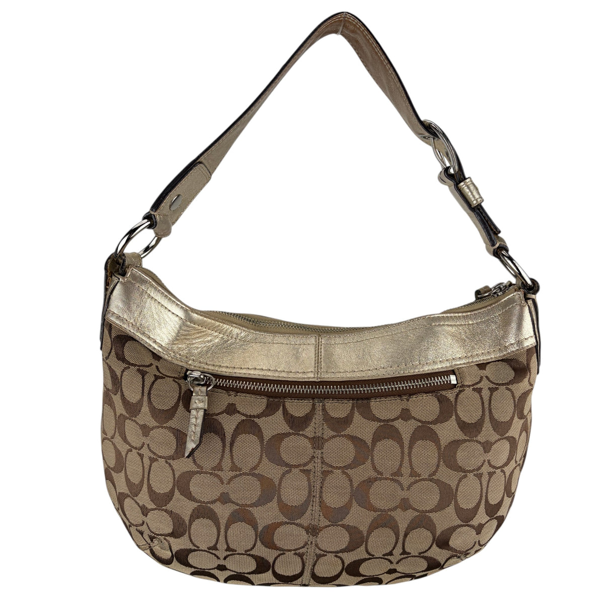 COACH SIGNATURE PLEATED HOBO BAG