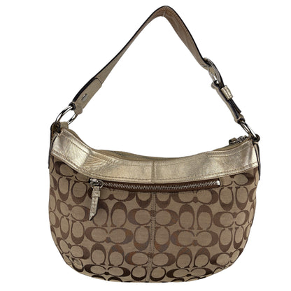 COACH SIGNATURE PLEATED HOBO BAG