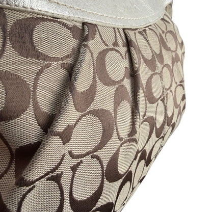 COACH SIGNATURE PLEATED HOBO BAG