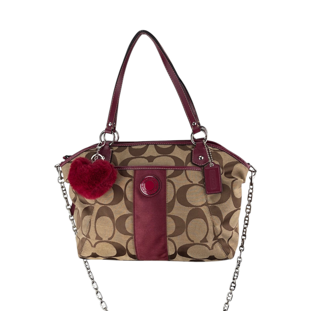 COACH SIGNATURE JACQUARD STRIPE BAG (LARGE) 
