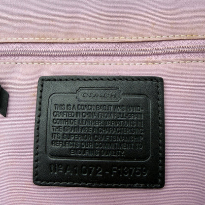 COACH PLEATED GALLERY TOTE BAG BLACK LEATHER