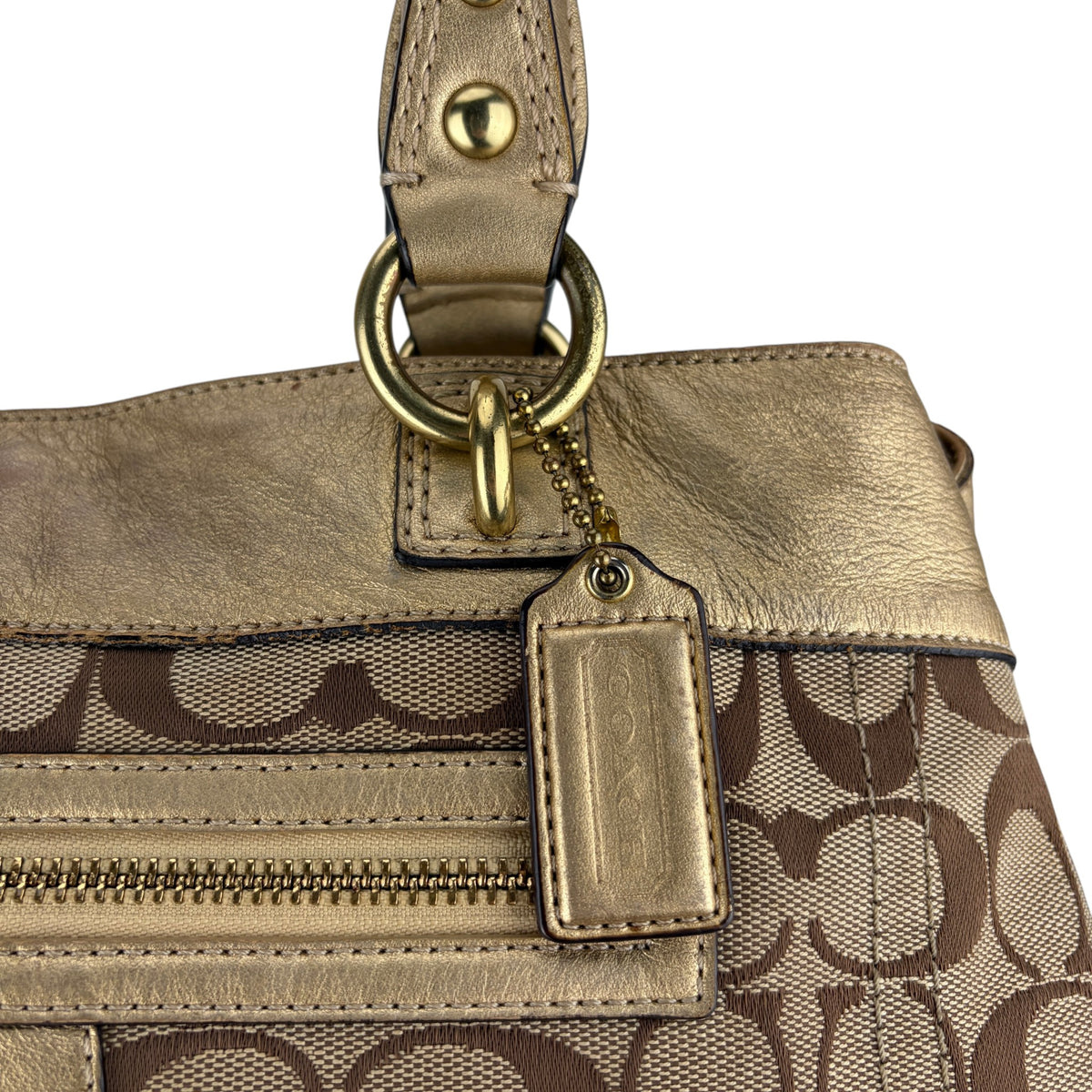 COACH SIGNATURE JACQUARD STRIPE BAG 