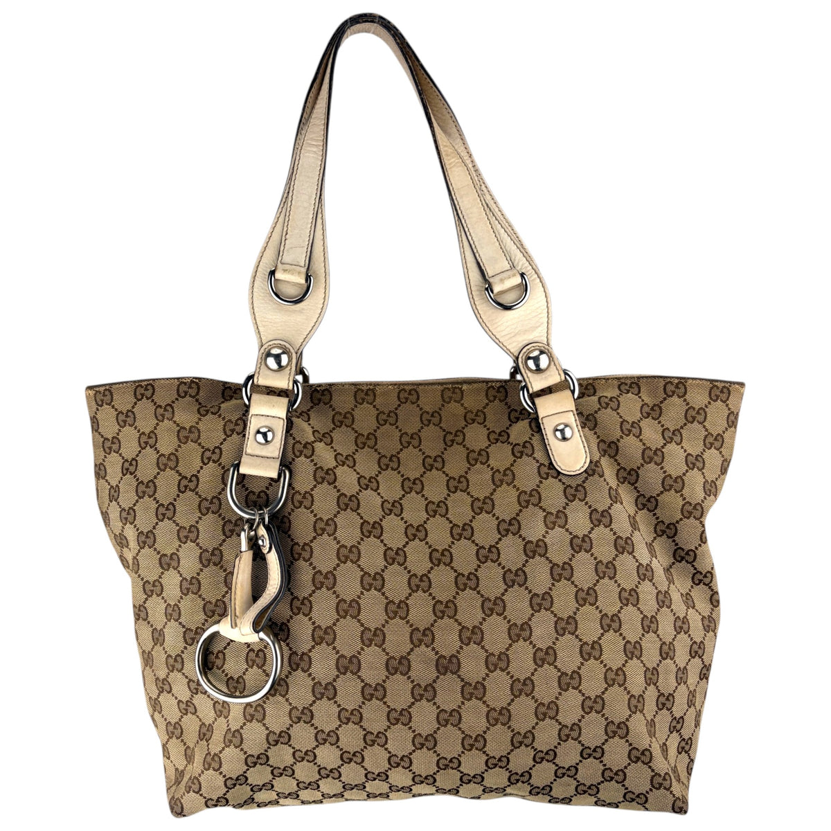GUCCI GG CANVAS ICON BIT TOTE BAG