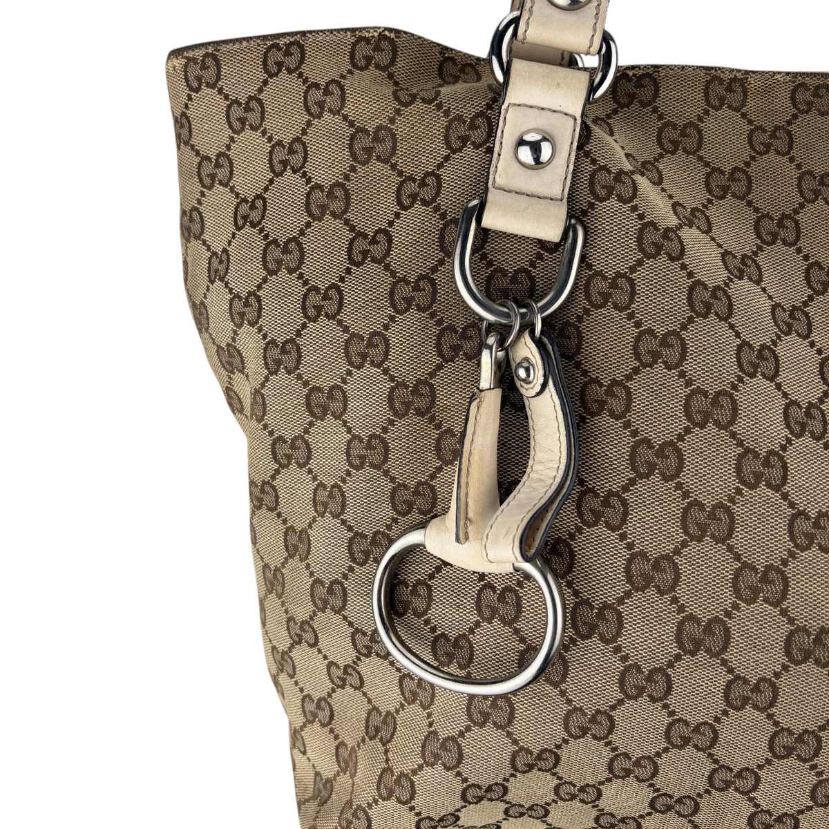 GUCCI GG CANVAS ICON BIT TOTE BAG