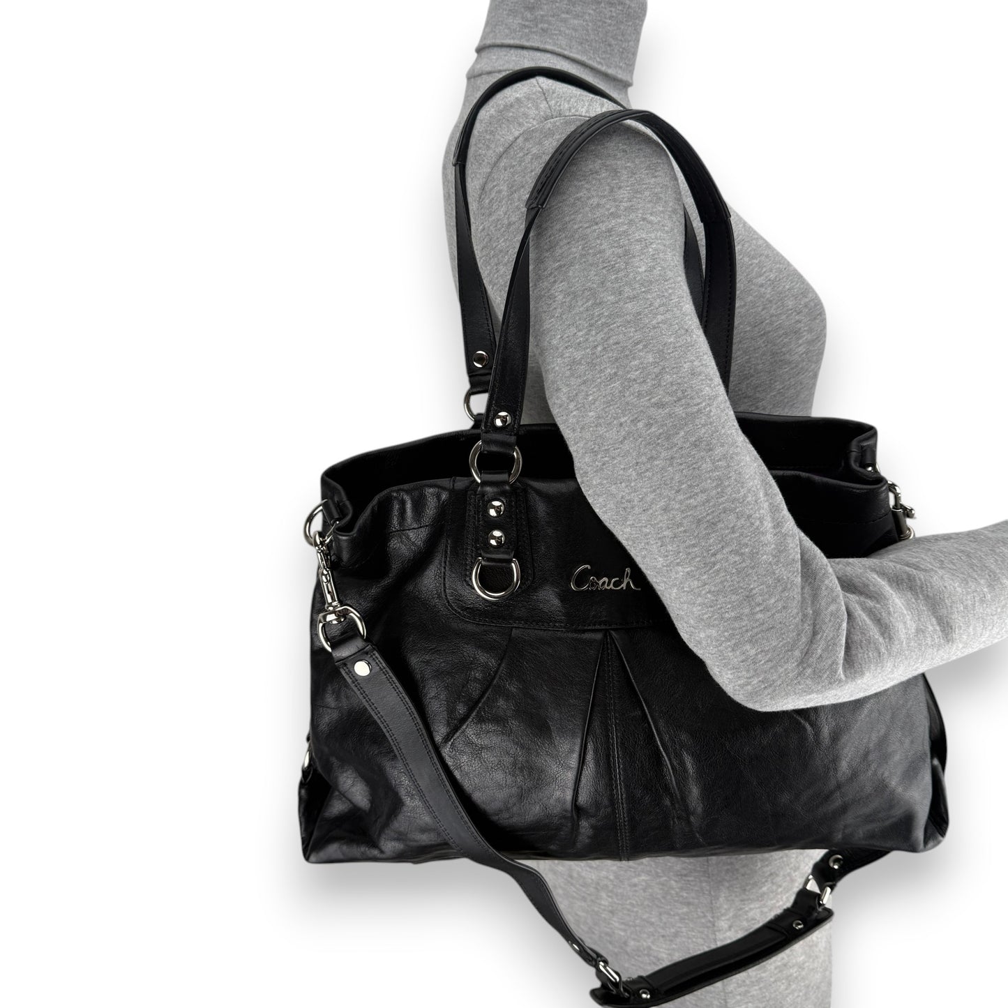 COACH ASHLEY LEATHER SATCHEL BAG