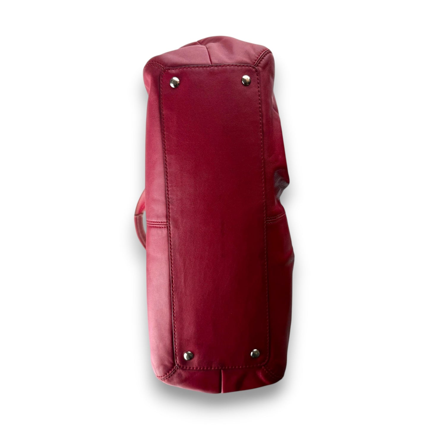 COACH SIGNATURE CANVAS BAG DARK RED 